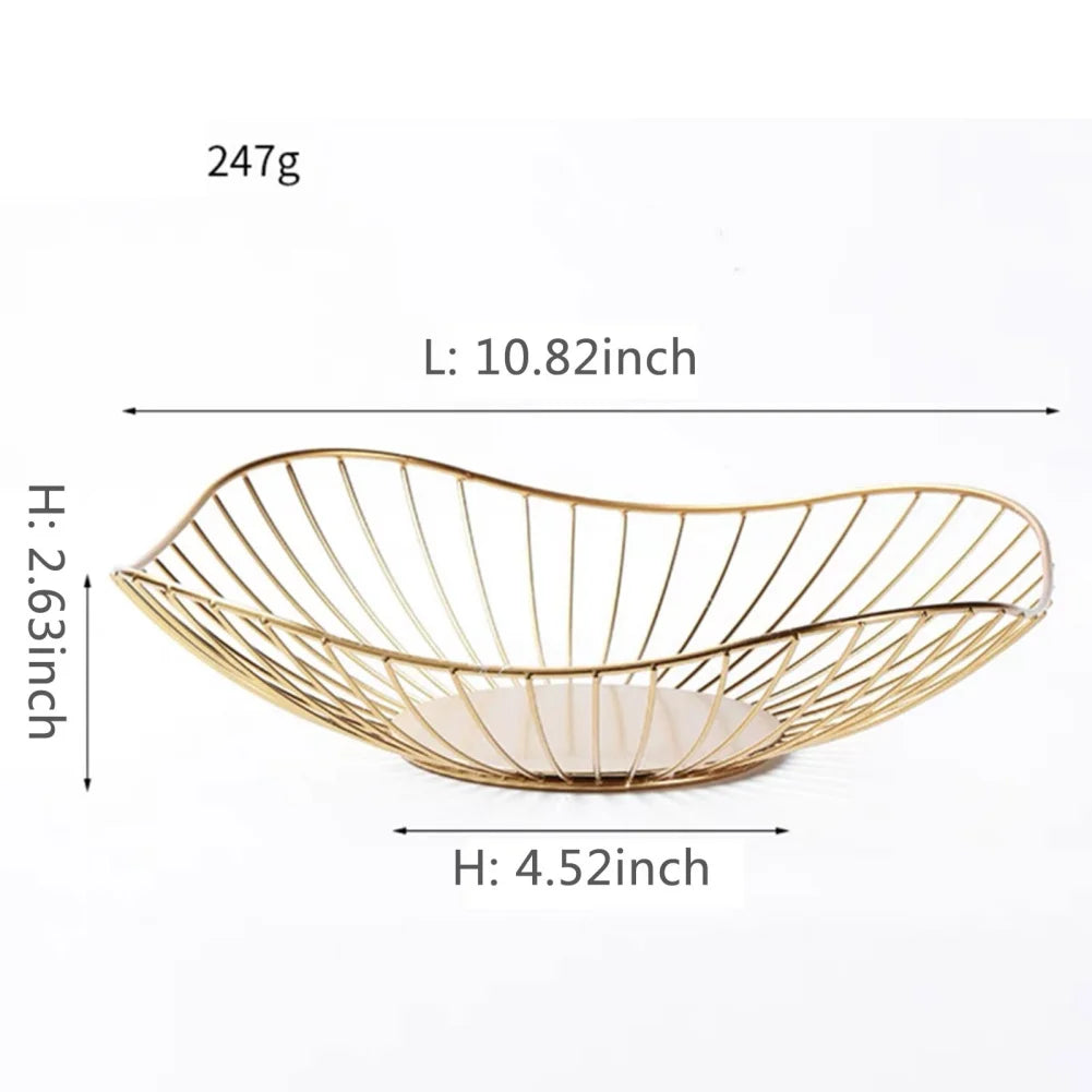 Stornfield | Fruit Basket – Iron – Hollow Drainage Basket – Living Room Decoration