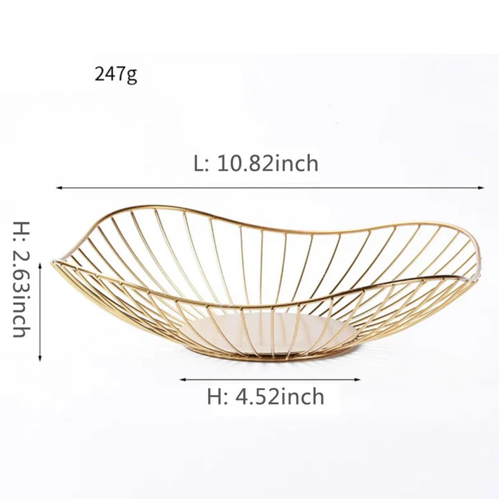 Stornfield | Fruit Basket – Iron – Hollow Drainage Basket – Living Room Decoration