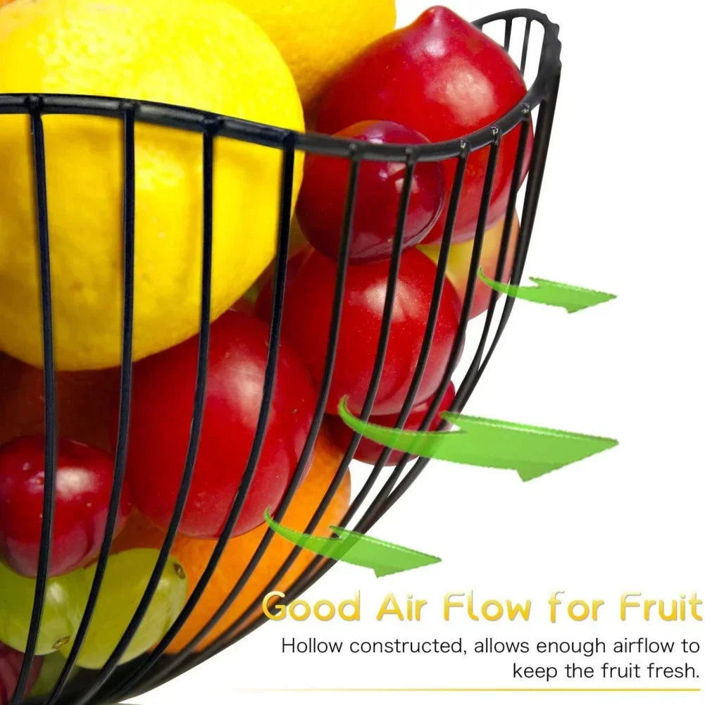 Stornfield | Fruit Basket – Iron – Hollow Drainage Basket – Living Room Decoration