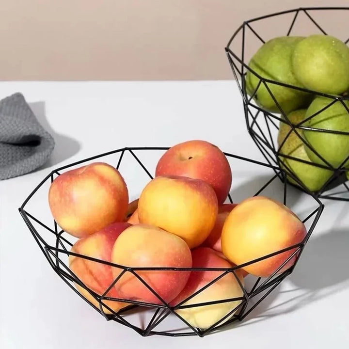 Stornfield | Fruit Basket – Iron – Hollow Drainage Basket – Living Room Decoration