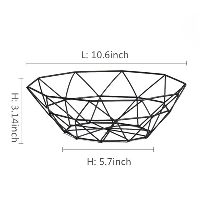 Stornfield | Fruit Basket – Iron – Hollow Drainage Basket – Living Room Decoration