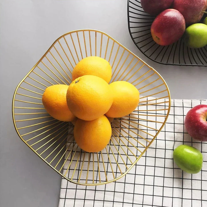 Stornfield | Fruit Basket – Iron – Hollow Drainage Basket – Living Room Decoration