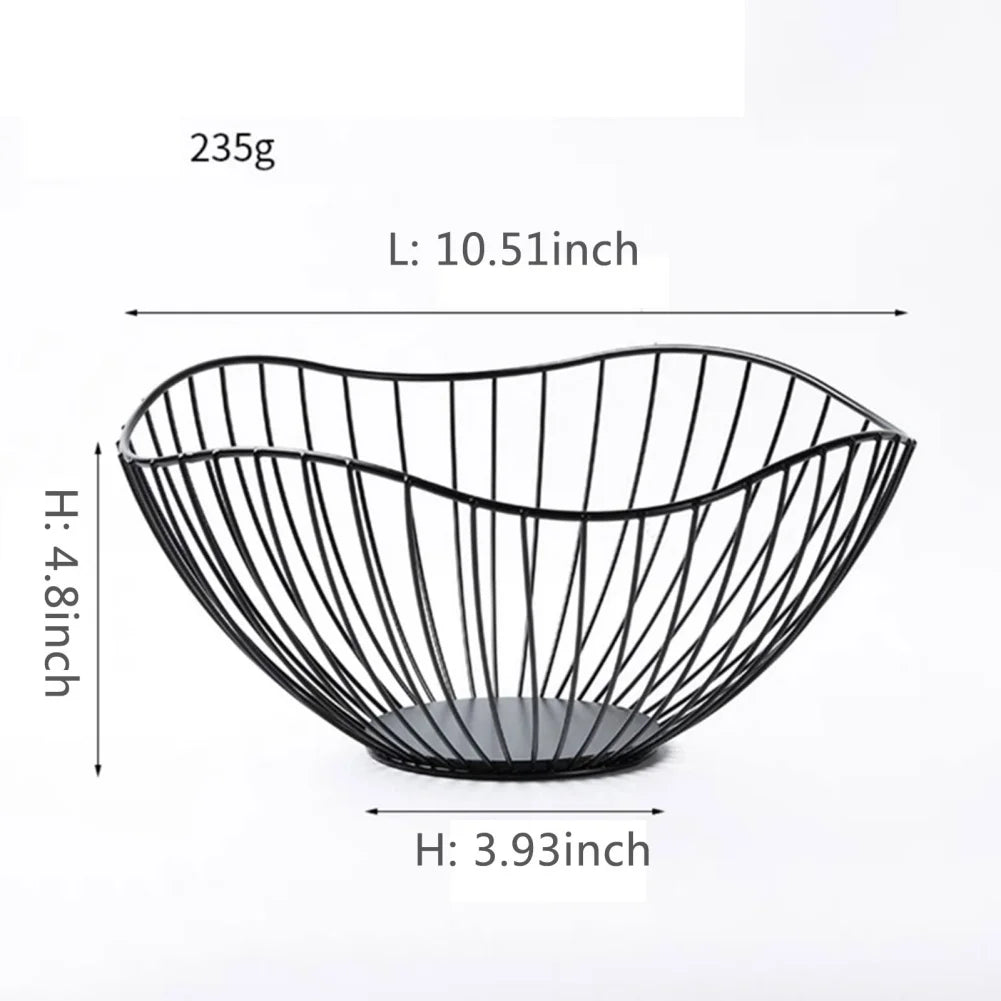 Stornfield | Fruit Basket – Iron – Hollow Drainage Basket – Living Room Decoration