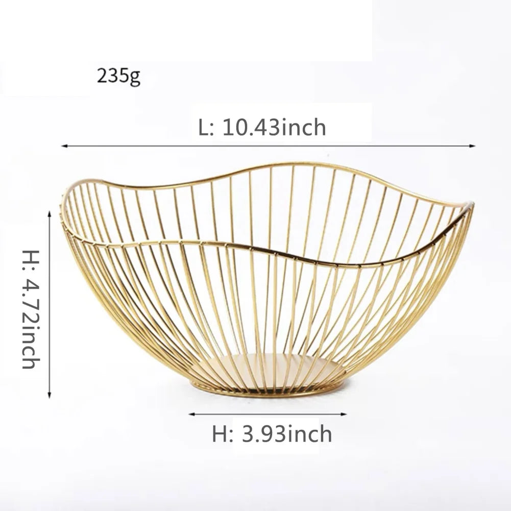 Stornfield | Fruit Basket – Iron – Hollow Drainage Basket – Living Room Decoration