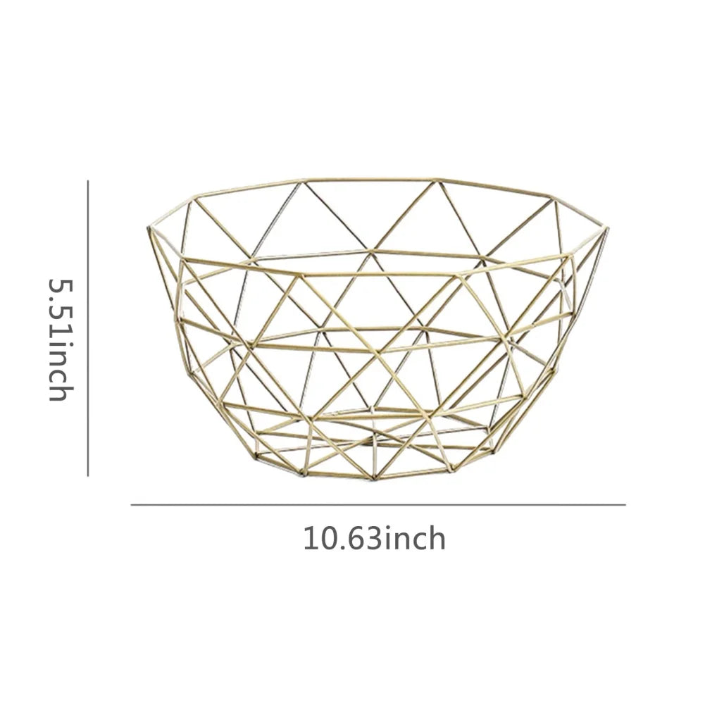 Stornfield | Fruit Basket – Iron – Hollow Drainage Basket – Living Room Decoration