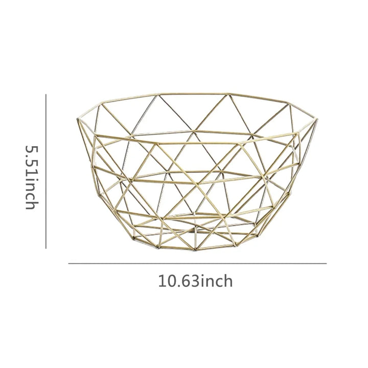 Stornfield | Fruit Basket – Iron – Hollow Drainage Basket – Living Room Decoration