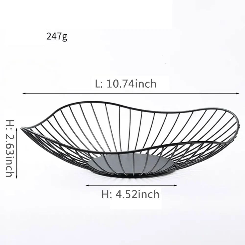 Stornfield | Fruit Basket – Iron – Hollow Drainage Basket – Living Room Decoration