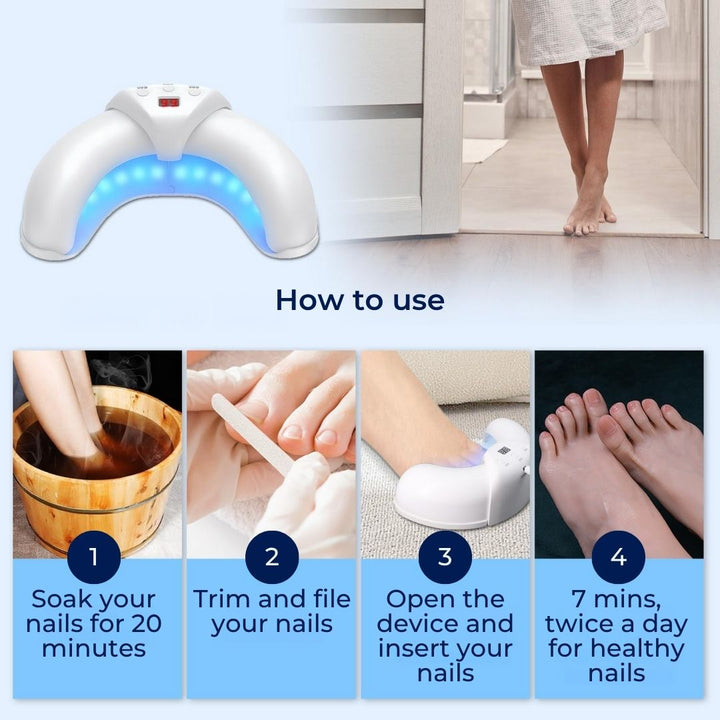 FungiFree | Laser Device for Nail Fungus - Dual Wavelength Penetration - Compact Home Use - Stornfield Fungal Nail Recovery