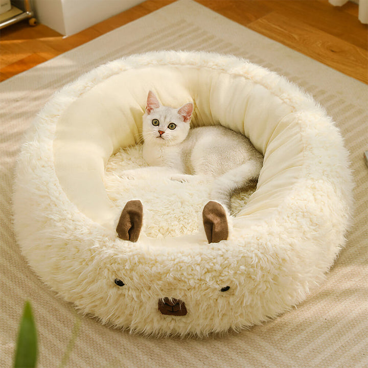 Alpaca-Shaped Pet Bed Ultra-Soft Warm Supportive Design | Stornfield