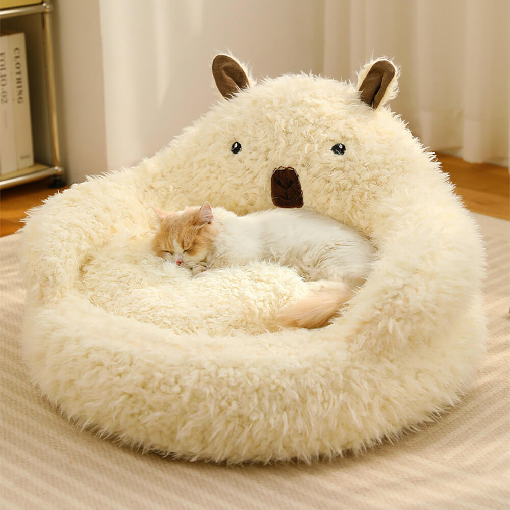 Alpaca-Shaped Pet Bed Ultra-Soft Warm Supportive Design | Stornfield