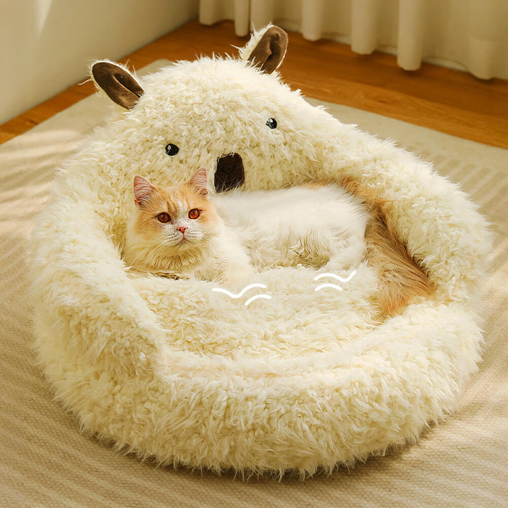 Alpaca-Shaped Pet Bed Ultra-Soft Warm Supportive Design | Stornfield