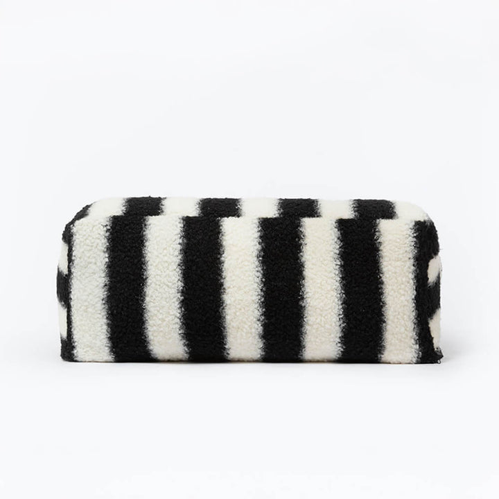 Modern Faux Lambswool Pet Sofa with Wide Armrests and Removable Cushion | Stornfield