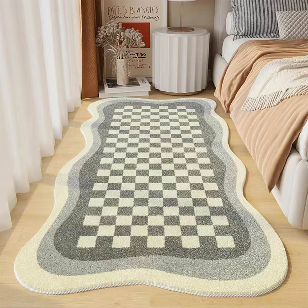 Stornfield | Irregular Plaid Faux Cashmere Cozy Night Rug