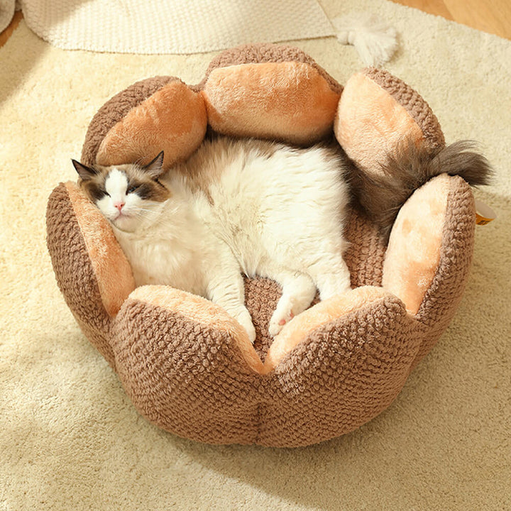 Cactus Shape Comfy Pet Bed Soft Coral Velvet Design | Stornfield