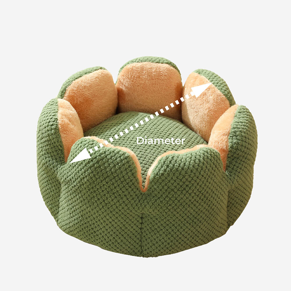 Cactus Shape Comfy Pet Bed Soft Coral Velvet Design | Stornfield