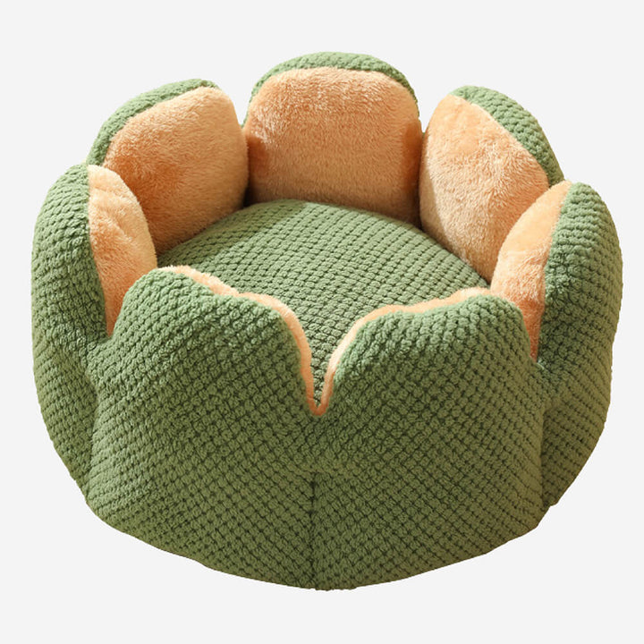 Cactus Shape Comfy Pet Bed Soft Coral Velvet Design | Stornfield