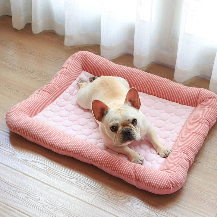 FurChill Frenchie Breathable Dog Bed – Cooling Mat with Non-Slip Base for Hot Days | Stornfield