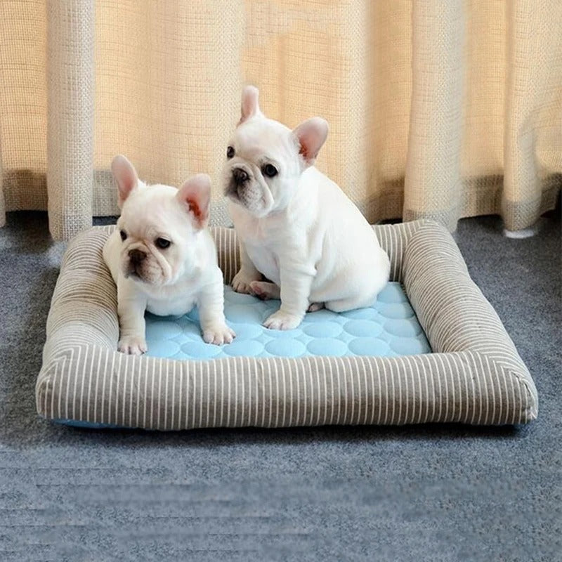 FurChill Frenchie Breathable Dog Bed – Cooling Mat with Non-Slip Base for Hot Days | Stornfield