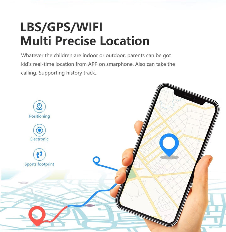 Stornfield | Montre intelligente GPS de localisation 4G et WiFi pour enfants avec appel vidéo pour filles et garçons