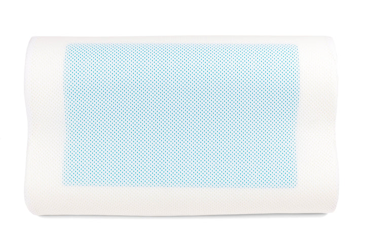SNAPNAP Gel foam pillow with head recess + cooling gel pads, 50 x 30 cm, height 10 cm, ergonomic and hypoallergenic | Stornfield