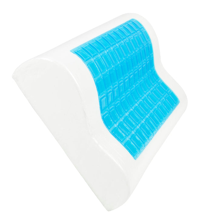 SNAPNAP Gel foam pillow with head recess + cooling gel pads, 50 x 30 cm, height 10 cm, ergonomic and hypoallergenic | Stornfield