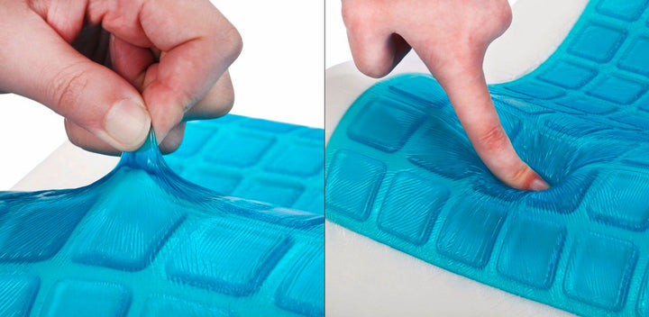 SNAPNAP Gel foam pillow with head recess + cooling gel pads, 50 x 30 cm, height 10 cm, ergonomic and hypoallergenic | Stornfield