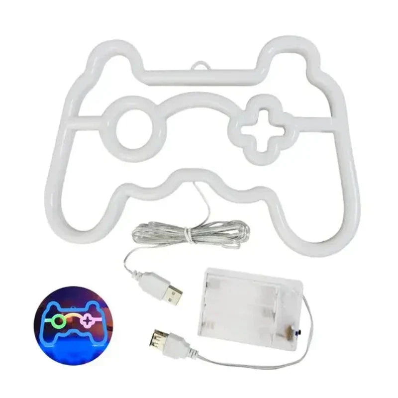 Illuminated Gaming Controller LED Sign – Neon Wall Decor for Gamer Room, Retro Console Emblem | Stornfield