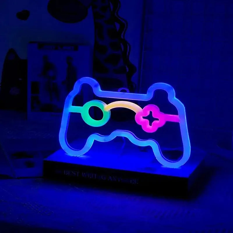 Illuminated Gaming Controller LED Sign – Neon Wall Decor for Gamer Room, Retro Console Emblem | Stornfield