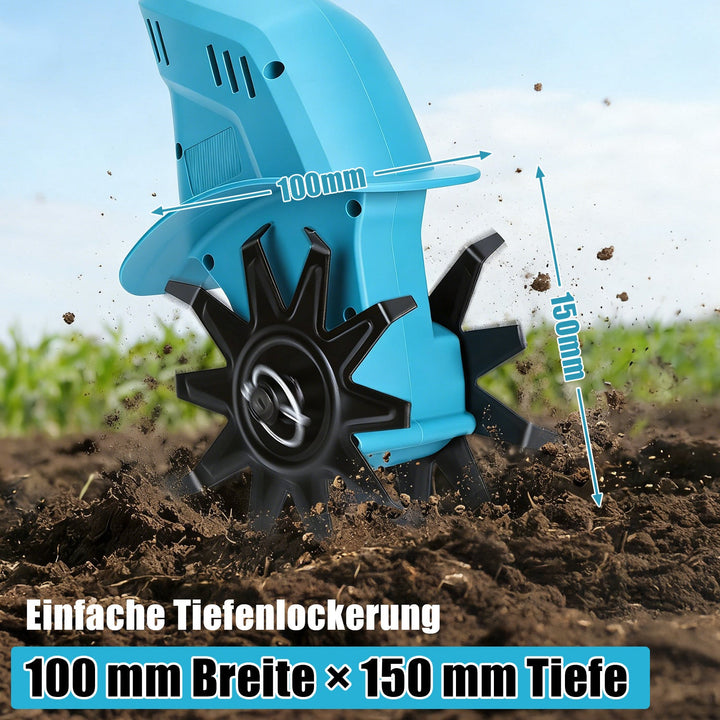 550W Battery Garden Cultivator with 2 Batteries Portable | Stornfield