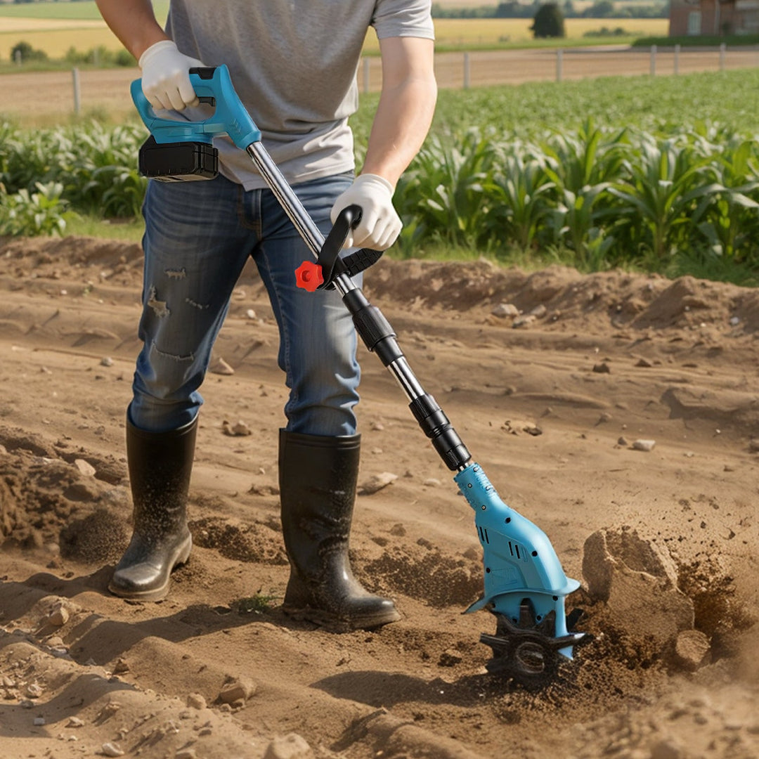 550W Battery Garden Cultivator with 2 Batteries Portable | Stornfield