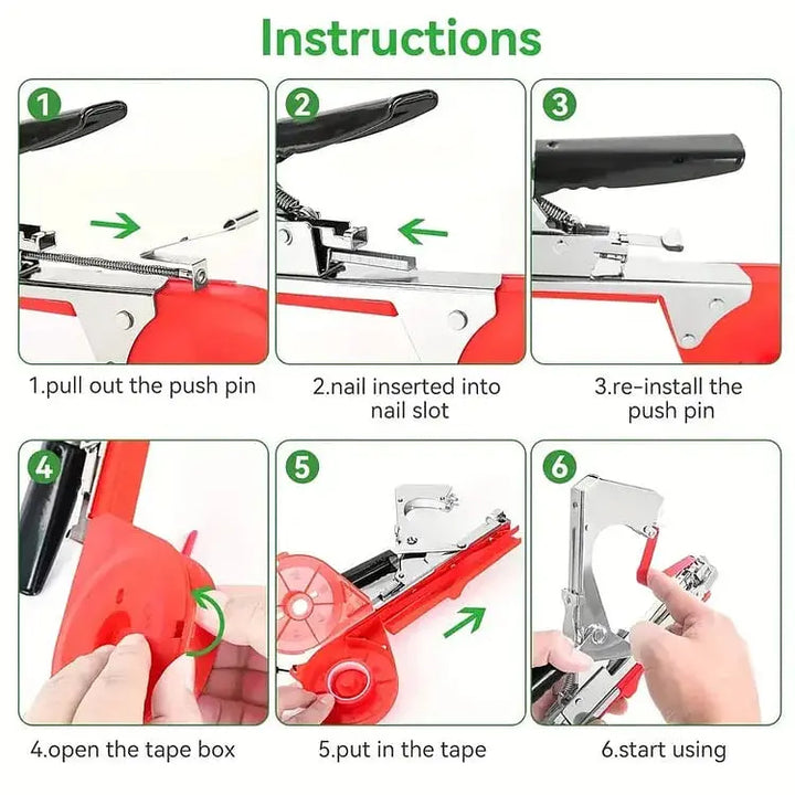Stornfield | Garden Plant Tying Tool Set | 10 Rolls of Tape and 10,000 Staples