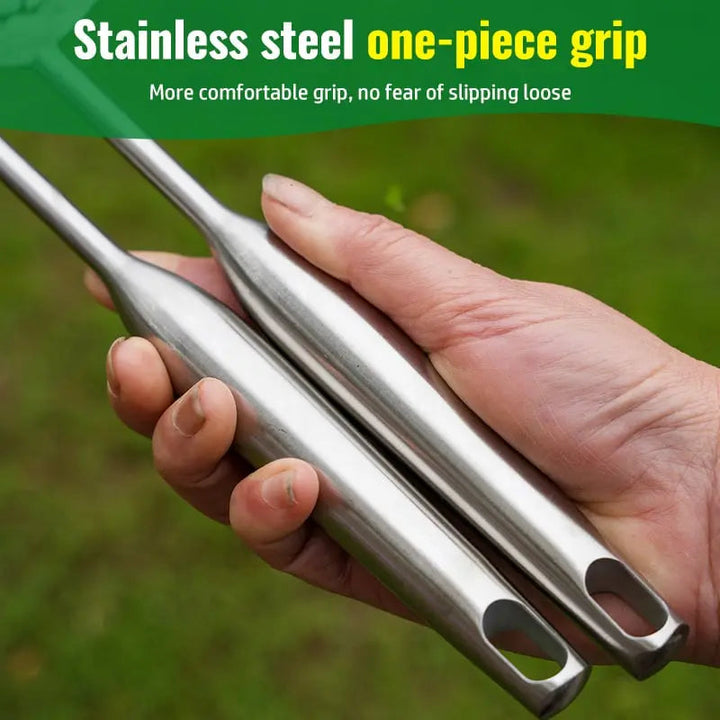 Stornfield | Garden rake made of stainless steel — Sturdy hand rake with non-slip grip