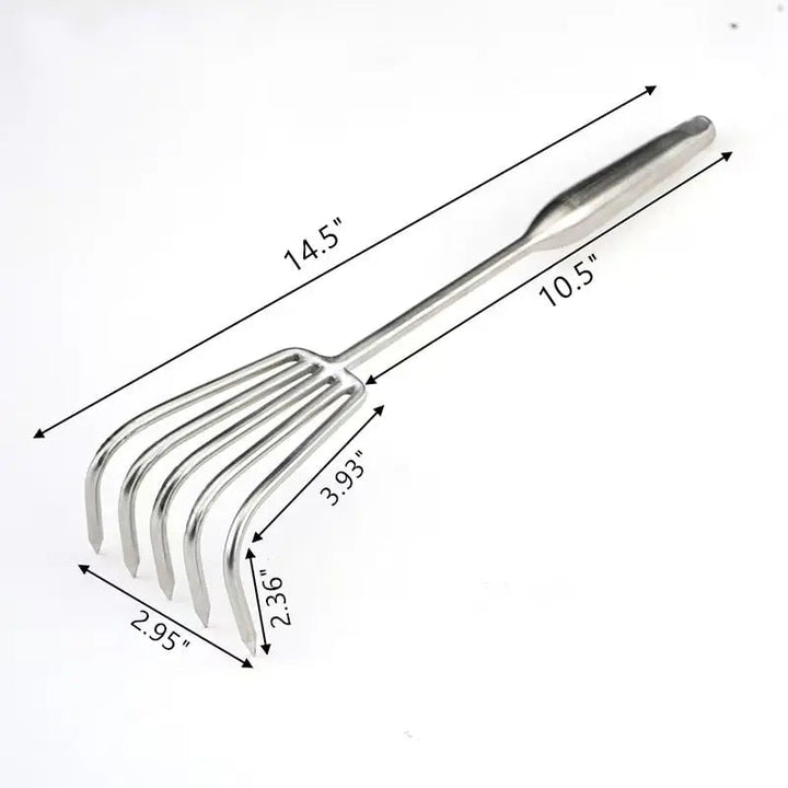 Stornfield | Garden rake made of stainless steel — Sturdy hand rake with non-slip grip