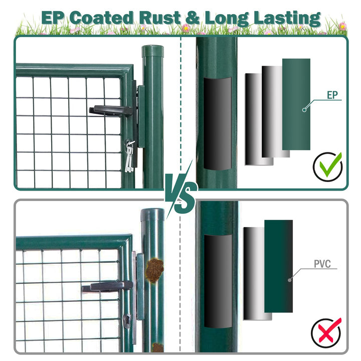 Garden gate Garden door Green Incl. lock | Stornfield