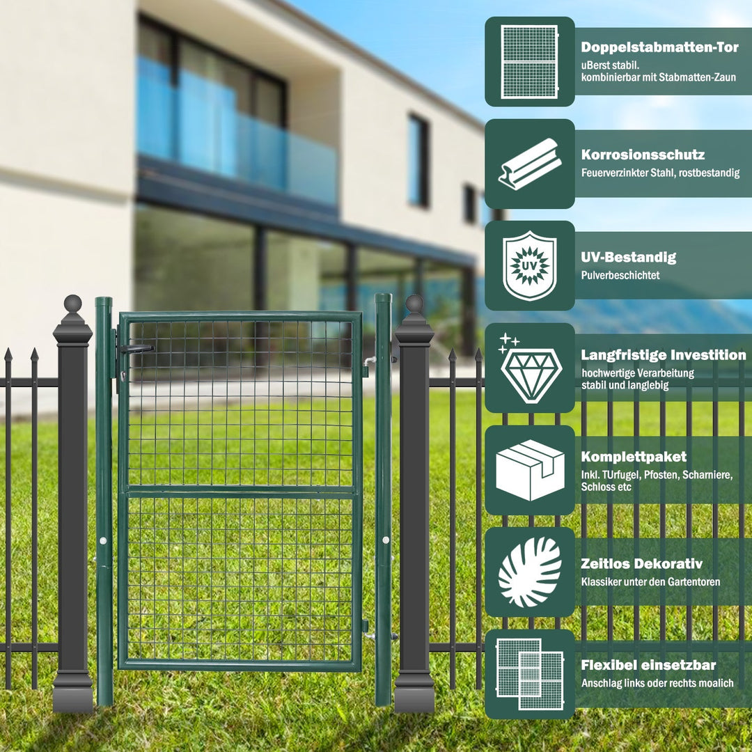 Garden gate Garden door Green Incl. lock | Stornfield