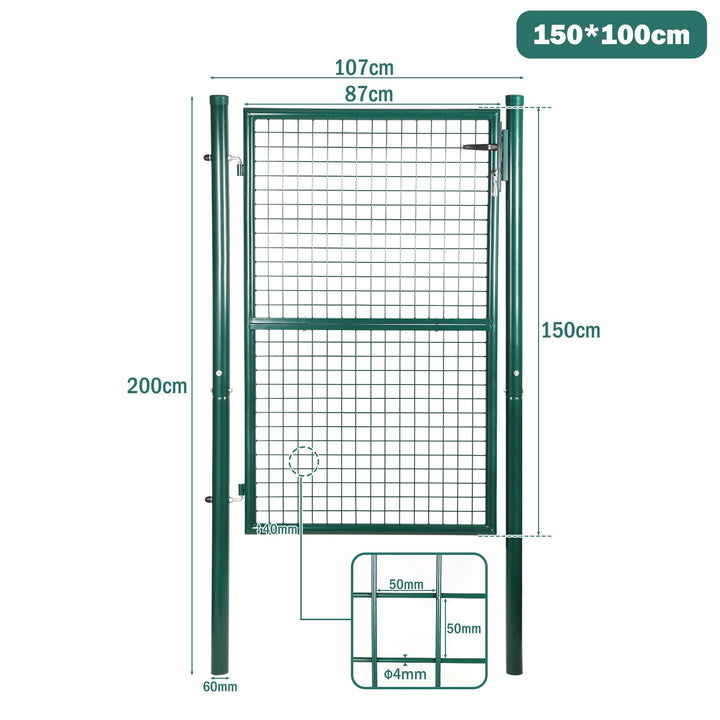 Garden gate Garden door Green Incl. lock | Stornfield