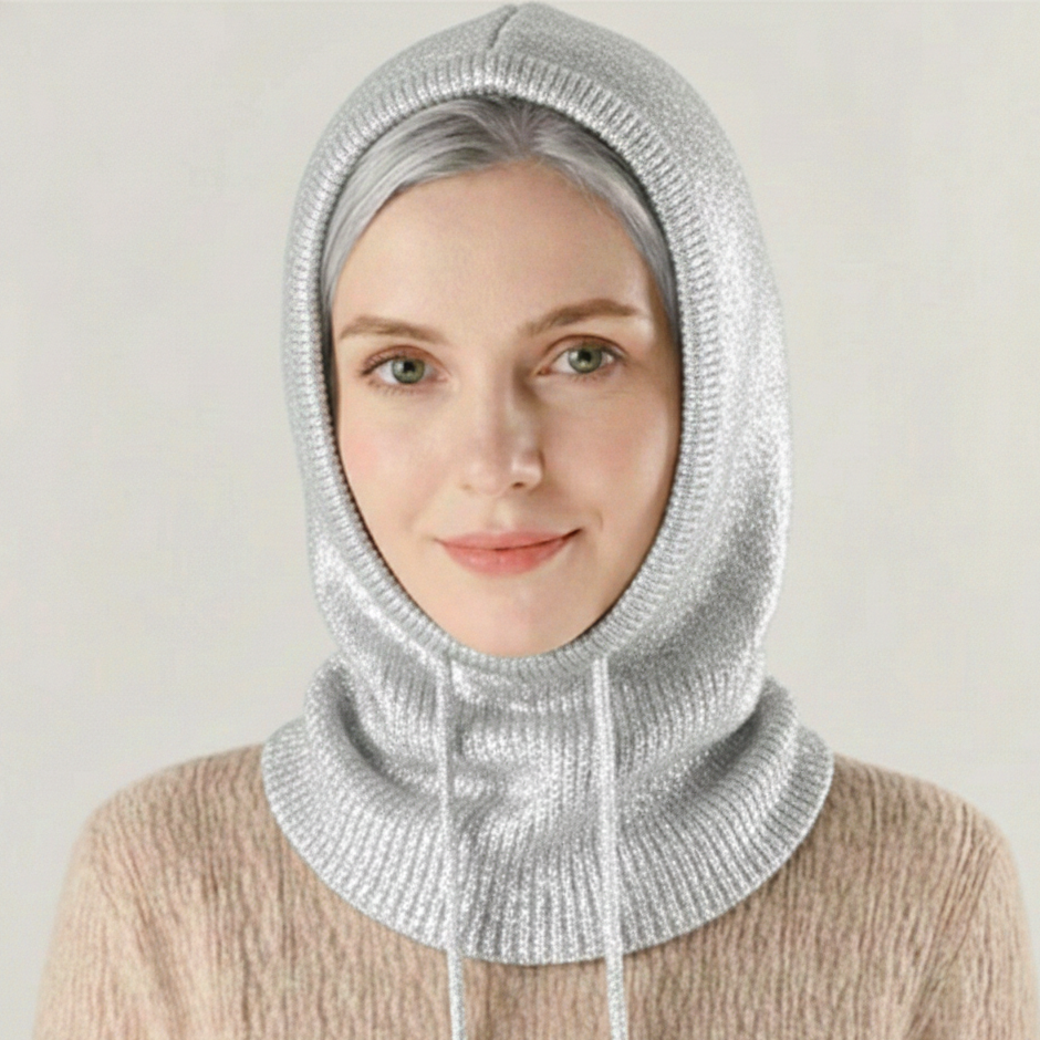 Cashmere-blend knit beanie with adjustable fit