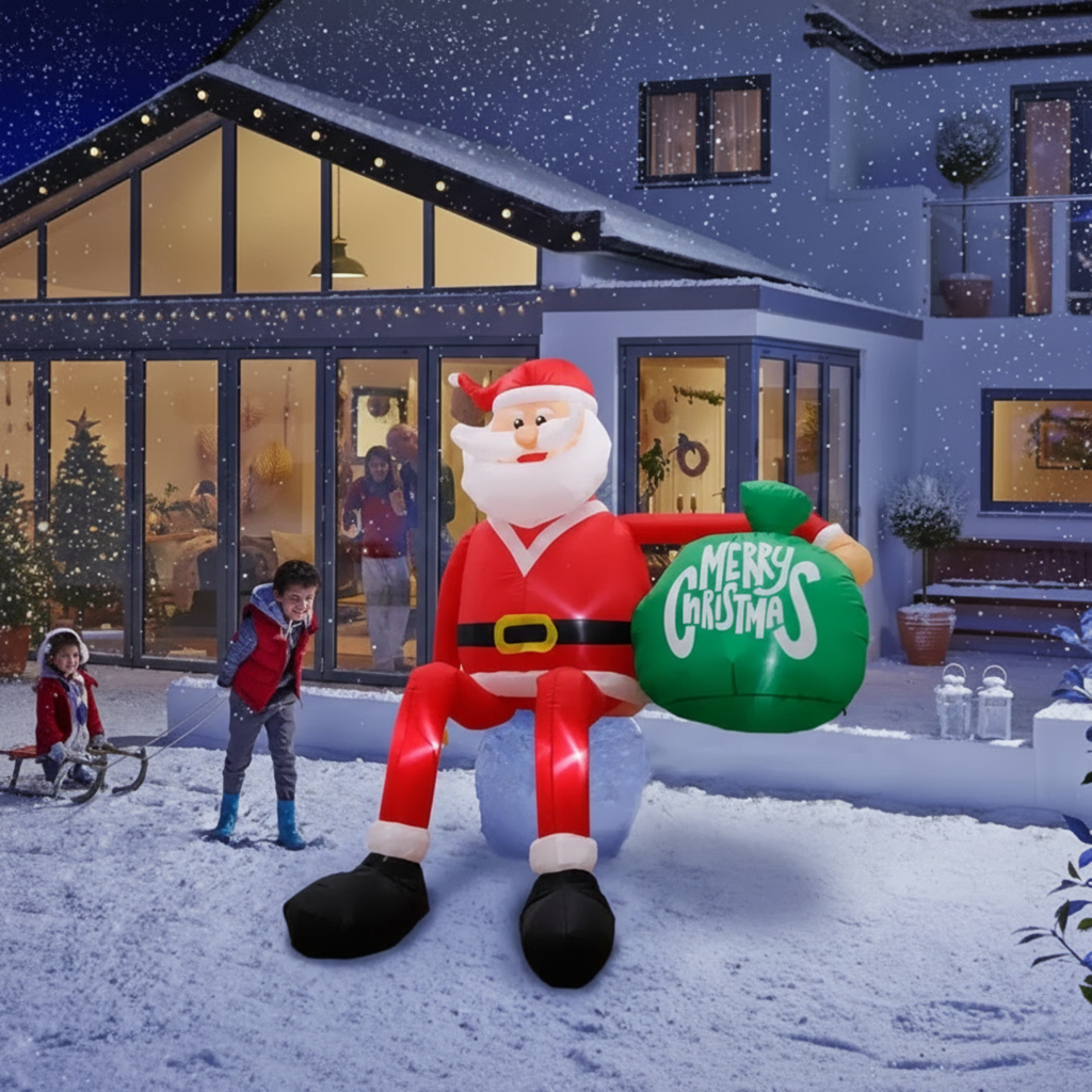 Stornfield | Giant 8FT LED Inflatable Climbing Santa | Premium, Waterproof Outdoor Christmas Decor