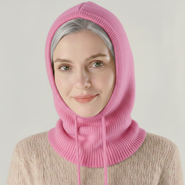 Cashmere-blend knit beanie with adjustable fit