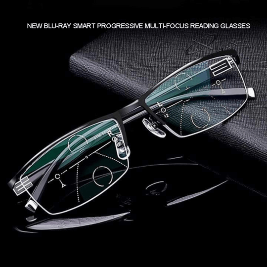 Progressive multifocal reading glasses with blue light filter | Stornfield