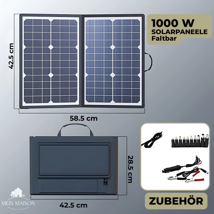 PowerFlex 1000W Foldable Solar Panel – Portable Solar Power for Camping and Outdoor | Stornfield