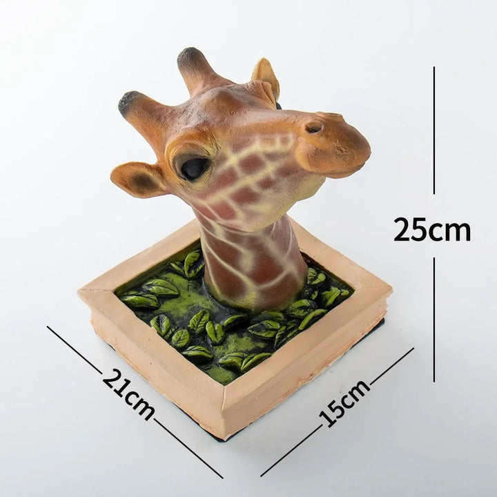 Stornfield | Giraffe head - Wall decoration - 3D sculpture - Lifesize decoration