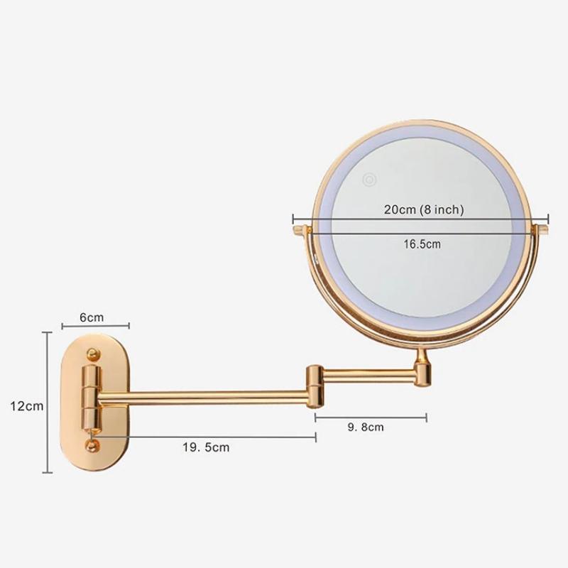 Stornfield | GlamGlow Deluxe LED Makeup Mirror – Magnifying Vanity Mirror with Dimmable Light