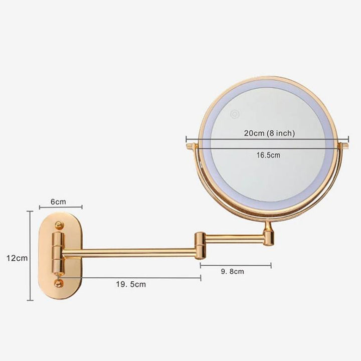 Stornfield | GlamGlow Deluxe LED Makeup Mirror – Magnifying Vanity Mirror with Dimmable Light