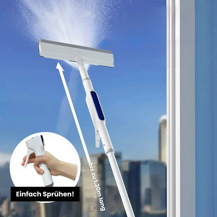 3-in-1 Rotatable Window Cleaner with Telescopic Handle and Spray Function | Stornfield