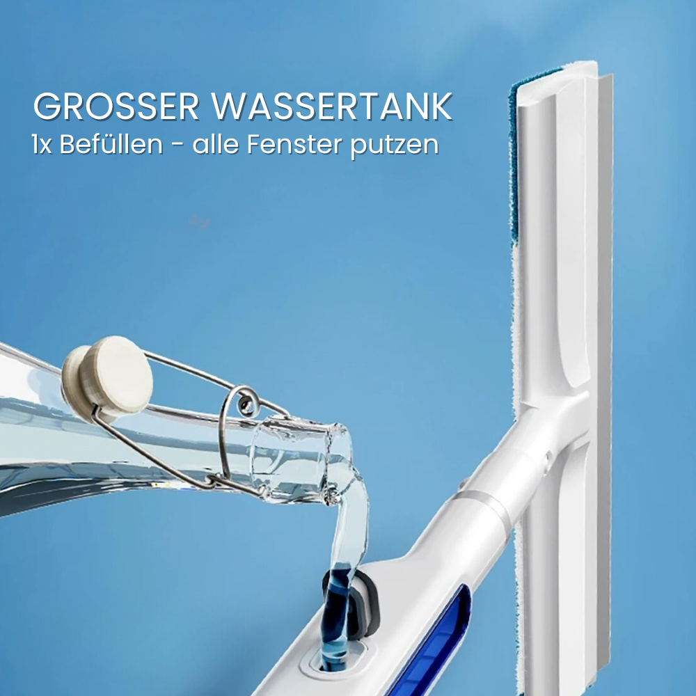 Stornfield | 3-in-1 Rotatable Window Cleaner with Telescopic Handle and Spray Function