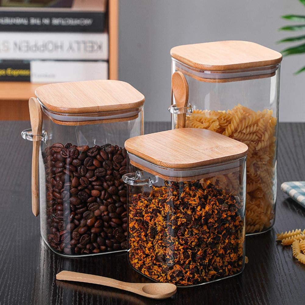Ensemble de 3 récipients Stornfield en bambou et verre
