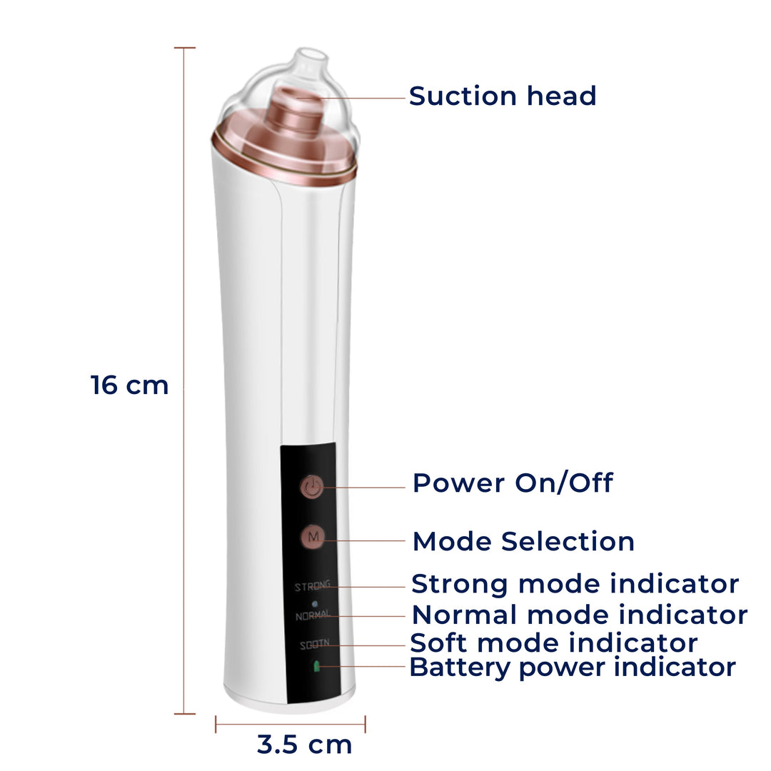 GlowEase | Microdermabrasion Kit - Blackhead Remover - USB Rechargeable - At-Home Skincare Solution Stornfield