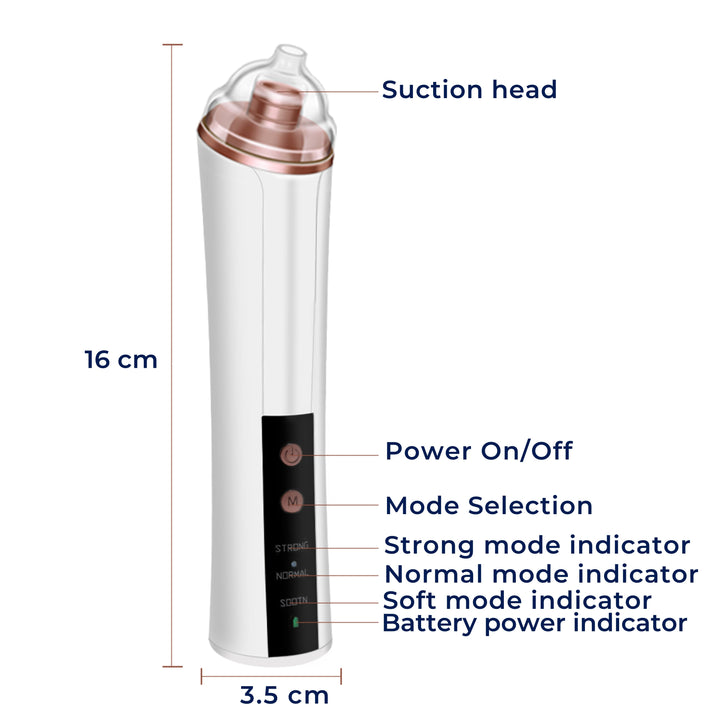 GlowEase | Microdermabrasion Kit - Blackhead Remover - USB Rechargeable - At-Home Skincare Solution Stornfield