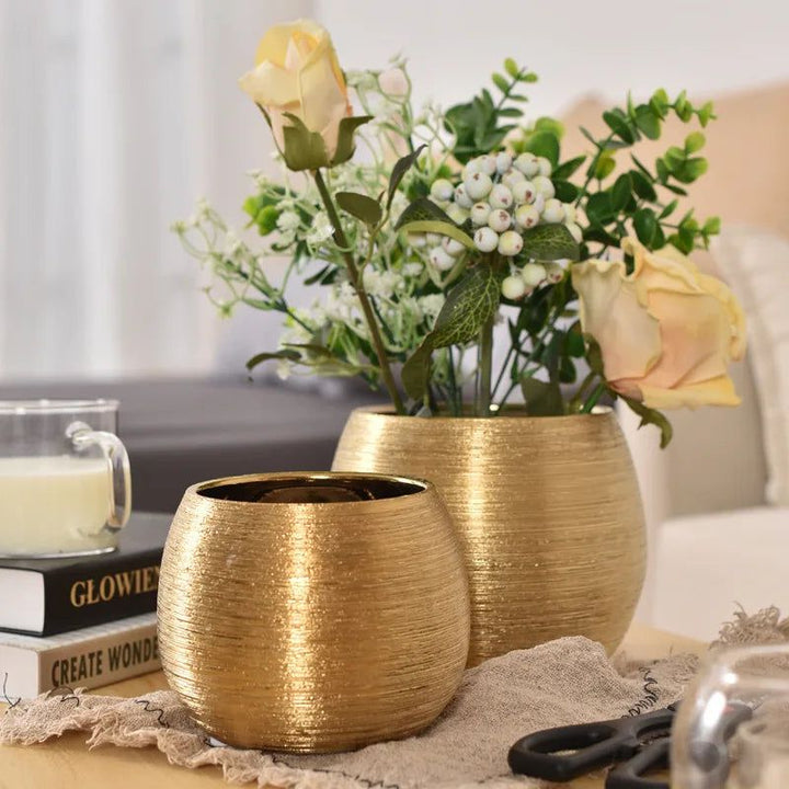 Stornfield | Gold Plated Flower Pot